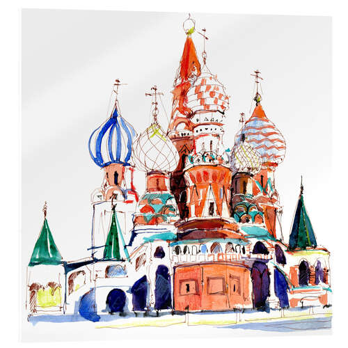 Acrylglasbild Basilius-Kathedrale, Moskau