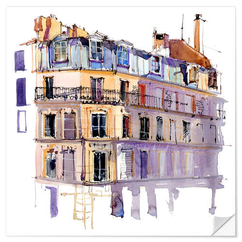 Wall sticker Parisian window landscape