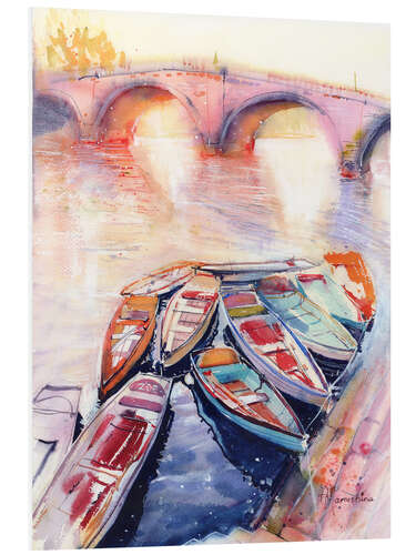 Tableau en PVC Bateaux sur la Seine