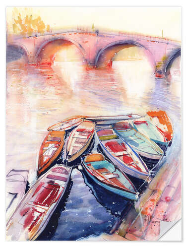 Wall sticker Boats on the Seine