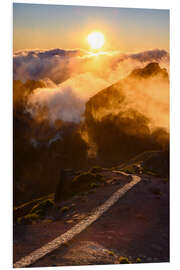 Foam board print Mist mountains on Madeira