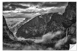 Självhäftande poster Tunnel view in Yosemite National Park