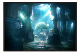 Gerahmter Kunstdruck Unterwasserbaum