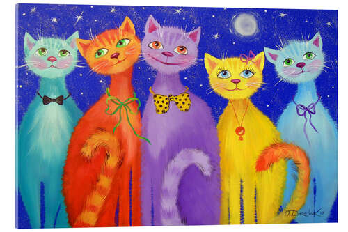 Acrylic print Smiling cats