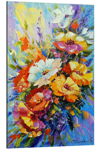 Aluminium print Summer flowers