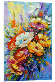 Foam board print Summer flowers