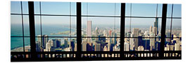 Foam board print See Chicago through a window