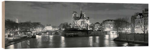 Trebilde Notre Dame and Eiffel Tower at dusk