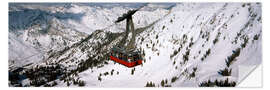 Selvklæbende plakat Cable car in Snowbird Ski Resort