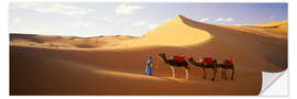 Vinilo para la pared Camellos en el desierto