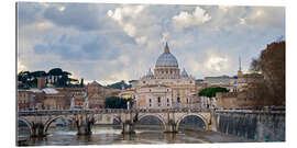 Gallery print Angel Bridge over Tiber with St. Peter in the background, Rome