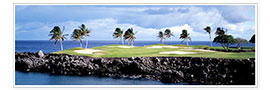 Poster Golfplatz auf Hawaii
