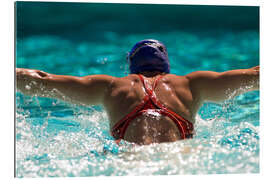 Gallery print Butterfly stroke of a young woman