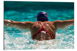 Magnettafel Schmetterlingsanschlag einer jungen Frau