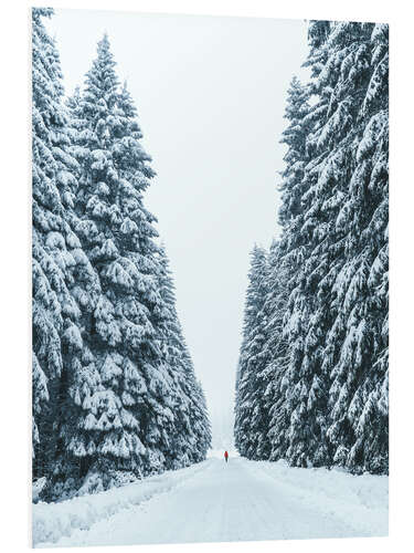 Tableau en PVC Forêt enneigée