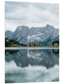 Foam board print Hotel on the lake