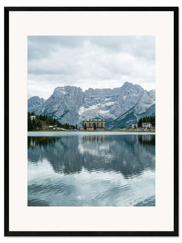 Gerahmter Kunstdruck Hotel am See
