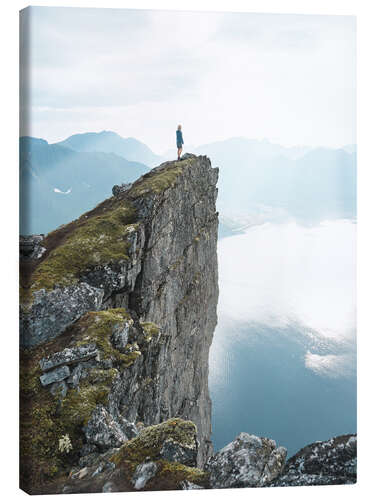 Leinwandbild Die Klippe über dem Fjord