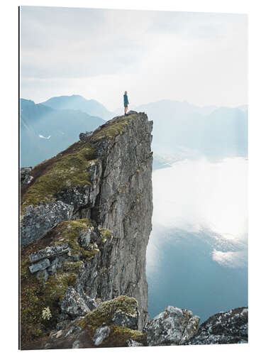 Tableau en plexi-alu Falaise au dessus du fjord