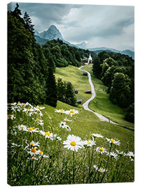 Leinwandbild Bergkapelle St. Johannes im Sommer