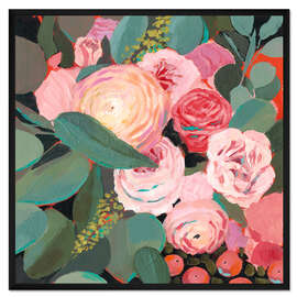 Gerahmter Kunstdruck Eukalyptus-Blumenstrauß II