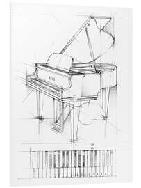 Foam board print Piano Sketch