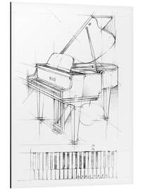 Magnettafel Klavier-Skizze