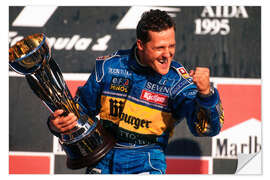 Selvklebende plakat Michael Schumacher, F1, Pacific Grand Prix 1994