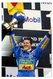 Selvklebende plakat Michael Schumacher, F1 European Grand Prix 1994