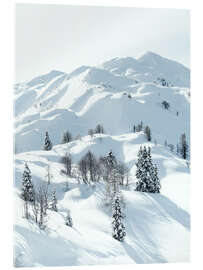 Cuadro de metacrilato Paisaje nevado de invierno en Eslovenia