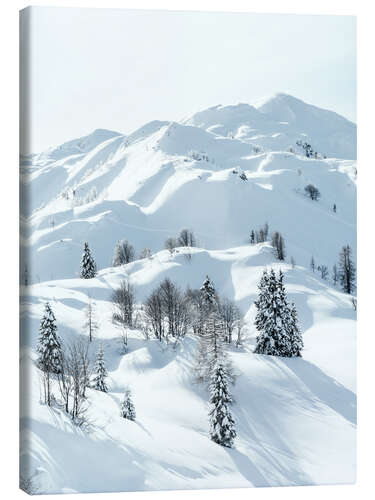 Leinwandbild Verschneite Winterlandschaft