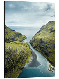 Magnettafel Fjord auf den Färöer Inseln