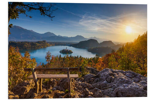 Bilde på skumplate Bled lake at sunrise