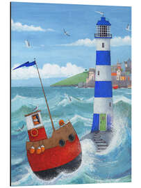 Magnettafel Blauer Leuchtturm