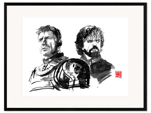 Ingelijste kunstdruk Jaime and Tyrion