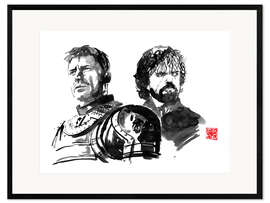 Inramat konsttryck Jaime and Tyrion