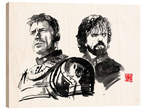 Stampa su legno Jaime e Tyrion