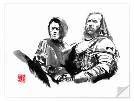 Vinilo para la pared Aria y Clegane