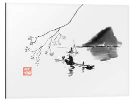 Magnettafel Fischer auf dem Fluss