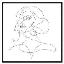 Gerahmter Kunstdruck Gesicht einer Frau