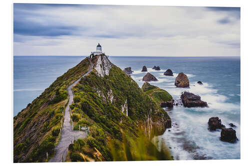 Foam board print Nugget Point Lighthouse in New Zealand