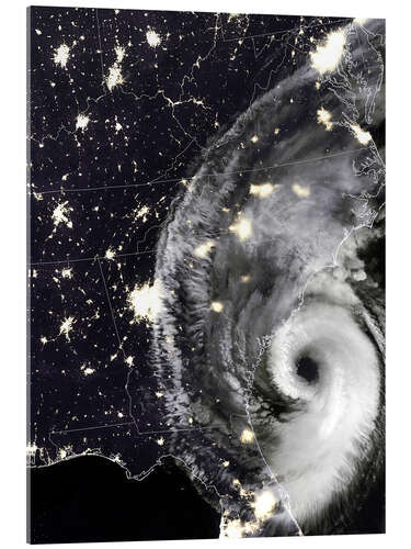 Acrylic print Hurricane Dorian on the US coast