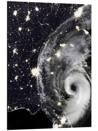 Aluminium print Hurricane Dorian on the US coast