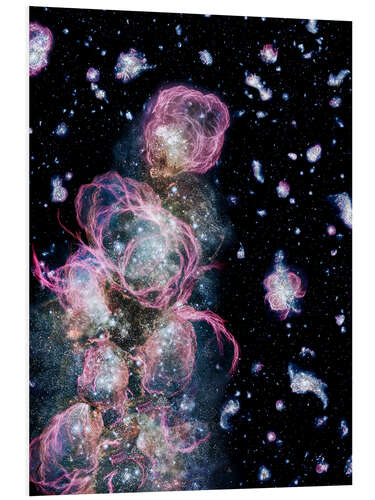 Foam board print Star birth in the early universe