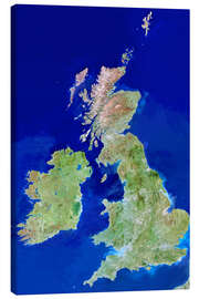 Canvas print Satellite image of the British Isles