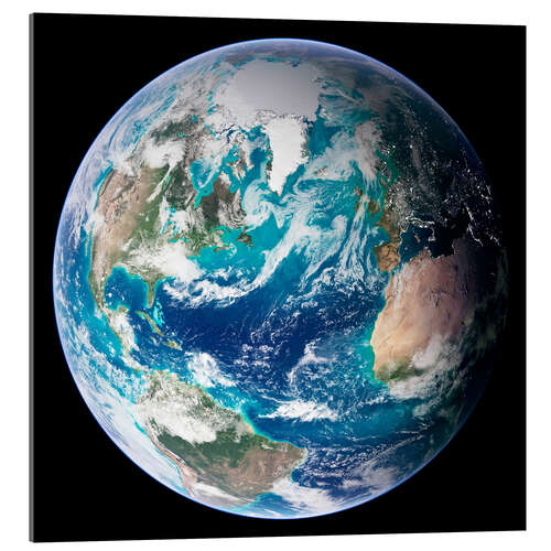 Acrylic print The blue earth