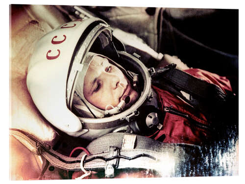 Acrylglasbild Yuri Gagarin an Board der Vostok 1