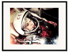 Gerahmter Kunstdruck Yuri Gagarin an Board der Vostok 1