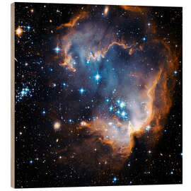 Holzbild  Geburt eines Sterns in NGC 602 - NASA