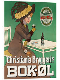 Acrylic print  Christiania brewery beer (Norwegian) - Othar Holmboe